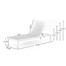 White Metal Adjustable Outdoor Chaise Lounge Chair Set of 2