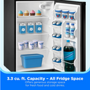 Midea 3.3 cu. ft. Single Door Compact Refrigerator (Black)