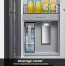 Samsung - 36 in. Wide Bespoke 23 Cu. Ft. 4-Door Flex French Door Refrigerator w/ Beverage Center - Stainless Steel