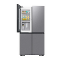 Samsung - 36 in. Wide Bespoke 23 Cu. Ft. 4-Door Flex French Door Refrigerator w/ Beverage Center - Stainless Steel