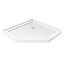DreamLine SlimLine 42" Corner White Double Threshold Neo-angle Corner Shower Pan Base