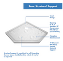 DreamLine SlimLine 42" Corner White Double Threshold Neo-angle Corner Shower Pan Base