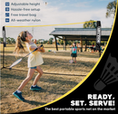 Boulder Portable Net - Foldable/Extendable Poles for Multiple Sports 14' Black/Yellow