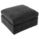 Harper & Bright Designs 85" Chenille Modular Sectional Sofa in Black w/ Ottoman, 2-USB Ports w/ Phone Holder
