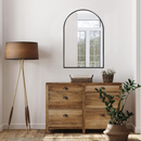 Design House Maeve 24" W x 36" H Transitional Arched Framed Bathroom Wall Mirror