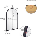 Design House Maeve 24" W x 36" H Transitional Arched Framed Bathroom Wall Mirror