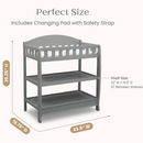 Delta Children Wilmington Changing Table - Gray
