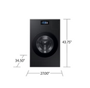 Samsung Bespoke Traditional Drying 5.3-cu ft Vented All-In-One Washer Dryer Combo with Steam Cycle ( Brushed Black )