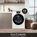 Samsung Bespoke Auto Dispense High Efficiency Stackable Extra Large ( 5.3-cu ft ) Front Load Washer ( Ivory )