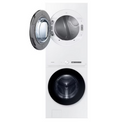 Samsung Bespoke AI Laundry Hub Electric Stacked Laundry Center with 4.6-cu ft Front load Washer and 7.6-cu ft Dryer ( White )