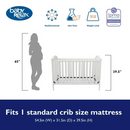 Baby Relax Adele 3-in-1 Convertible Crib, White
