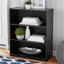 Mainstays 3-Shelf Bookcase with Adjustable Shelves, True Black Oak