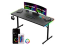 GTRACING 55" Large RGB Sturdy Gaming Desk, Black