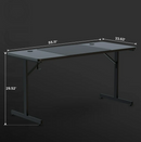 GTRACING 55" Large RGB Sturdy Gaming Desk, Black