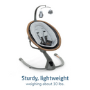 Maxi-Cosi Cassia Baby Swing - Classic Graphite: Adjustable Speed, Reclining Seat, Battery Operated,