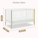 Delta Children Casey 4-in-1 Convertible Crib, Bianca White/Natural