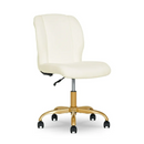 Mainstays Bouclé Armless Office Chair for Adults and Teens, Cream