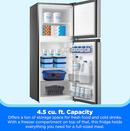 Midea 4.5-cu ft Mini Fridge with Freezer ( Stainless Steel )