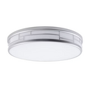 allen + roth Daphne 19-in Nickel Indoor 1 -Light LED Tunable White Flush Mount Light with Plastic Shade