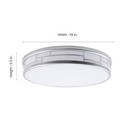 allen + roth Daphne 19-in Nickel Indoor 1 -Light LED Tunable White Flush Mount Light with Plastic Shade