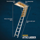 Werner Aluminum Folding Attic Ladder 8-ft to 10-ft with 375-lb Capacity