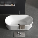 Garvee Acrylic Freestanding Bathtub Deep Soaking Tub with Non-Slip Base