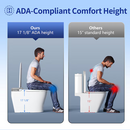 DeerValley Vertex White  Single Elongated Chair Height Smart Soft Close 1-piece Bidet 12-in Rough-In 1.28 GPF