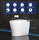 DeerValley Vertex White  Single Elongated Chair Height Smart Soft Close 1-piece Bidet 12-in Rough-In 1.28 GPF