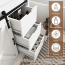ChVans Farmhouse Freestanding Single Bath Storage Vanity Ceramic Sink