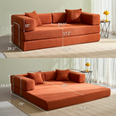 YINIX Convertible Sofa Couch Orange 78.6"