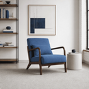Mid Century Modern Accent Chair with Wood Frame