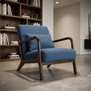 Mid Century Modern Accent Chair with Wood Frame