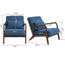 Mid Century Modern Accent Chair with Wood Frame