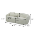 Better Homes & Gardens Juliet Curved 80.31" Sofa, Ivory