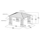Sunjoy 13.3' x 14.8' Wilmington Hardtop Gazebo