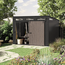 Suncast Modernist 10 ft x 7 ft. Sliding Door Storage Shed - Brown