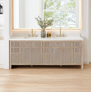 Altair Cerrito 84-in Natural Oak Undermount Double Sink Bathroom Vanity Base (No Top)
