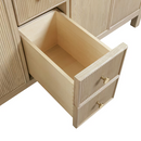 Altair Cerrito 84-in Natural Oak Undermount Double Sink Bathroom Vanity Base (No Top)