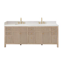 Altair Cerrito 84-in Natural Oak Undermount Double Sink Bathroom Vanity Base (No Top)