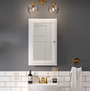 Style Selections 15" x 25" Recessed Mount True White Mirrored Rectangle Medicine Cabinet