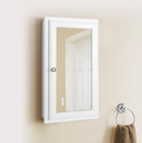 Style Selections 15" x 25" Recessed Mount True White Mirrored Rectangle Medicine Cabinet