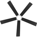 52" Modern Ceiling Fan with Light, Matte Black Finish, 5 Reversible Blades