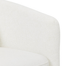 Beautiful Drew Accent Chair by Drew Barrymore, Cream Boucle with pillows