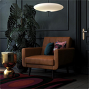 DHP Nia Modern Chair Upholstered Accent Chair in Camel Faux Leather