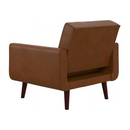 DHP Nia Modern Chair Upholstered Accent Chair in Camel Faux Leather