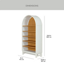 Better Homes & Gardens Juliet Open Arch Bookcase, White and Light Honey