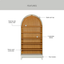 Better Homes & Gardens Juliet Open Arch Bookcase, White and Light Honey