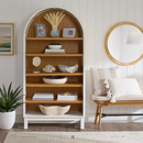 Better Homes & Gardens Juliet Open Arch Bookcase, White and Light Honey