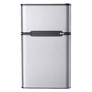 Simzlife 3.2 Cu ft Mini Refrigerator with Freezer, Two Door Compact Small Fridge Adjustable Removable Shelves, Sliver