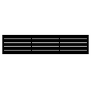 OUTDECO Linea 1-1/3 ft H x 6-ft W Black Powder-Coated Galvanized Steel Fence Panel